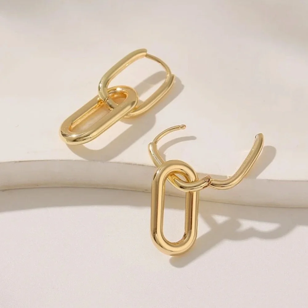 Women Stainless Steel Hoop Earrings - Picture 3 of 4